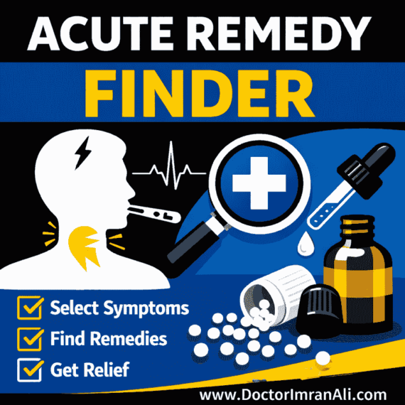 Acute Homeopathic Remedy finder tool by Dr Imran ali
